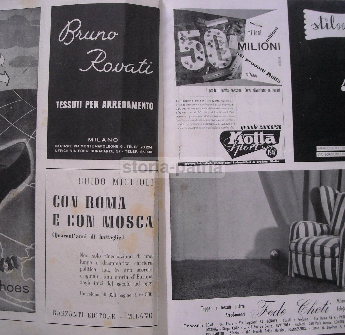 Rivista Lo Stile N. 1 1947 Giò Ponti Design Architettura Milano