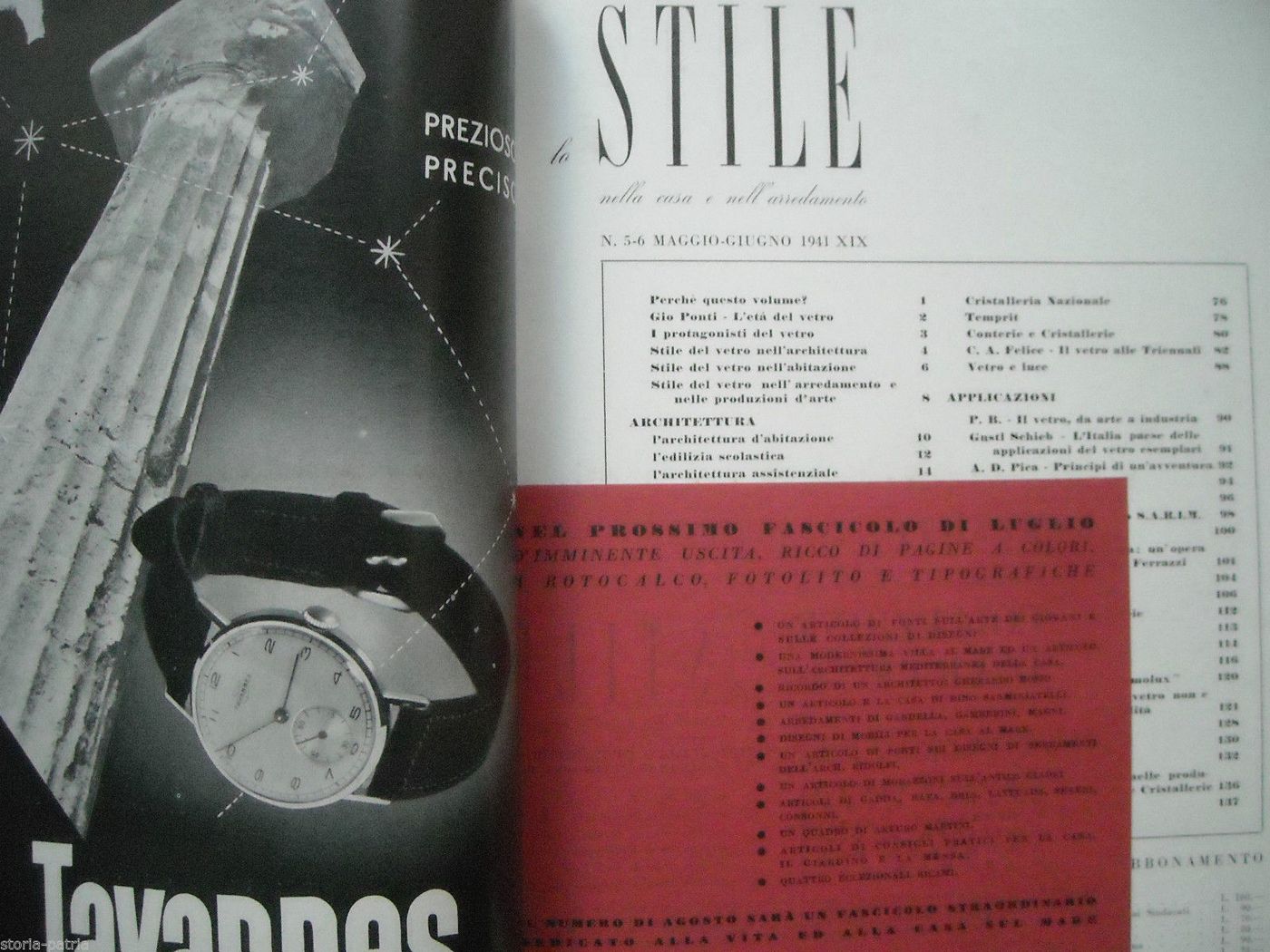 Lo Stile, 1941: Numero Speciale Dedicato Al Vetro Diretto Da Giò Ponti