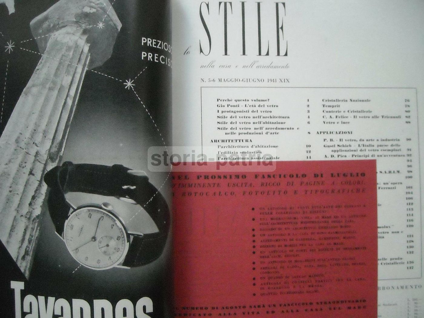 Lo Stile, 1941: Numero Speciale Dedicato Al Vetro Diretto Da Giò Ponti