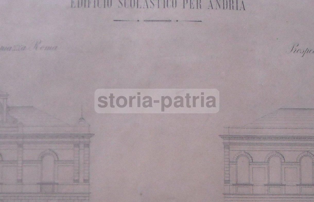Progetto Architettonico Antico Per Edificio Scolastico Ad Andria
