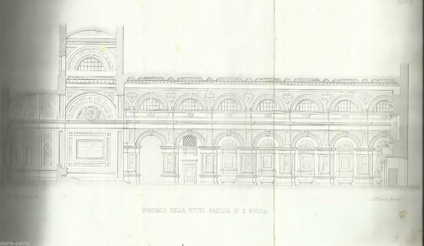 Basilica Di San Nicola, Ancona. Litografia Dei Fratelli Pieroni, 1850 Ca.