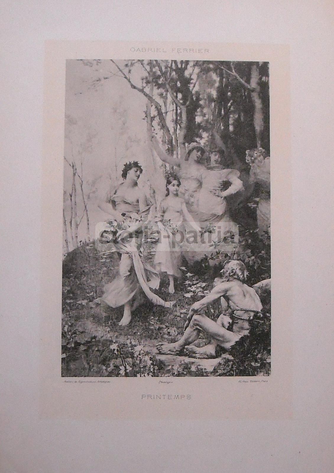Gabriel Ferrier, Printemps: Fototipia Antica Allegoria. Fine '800.