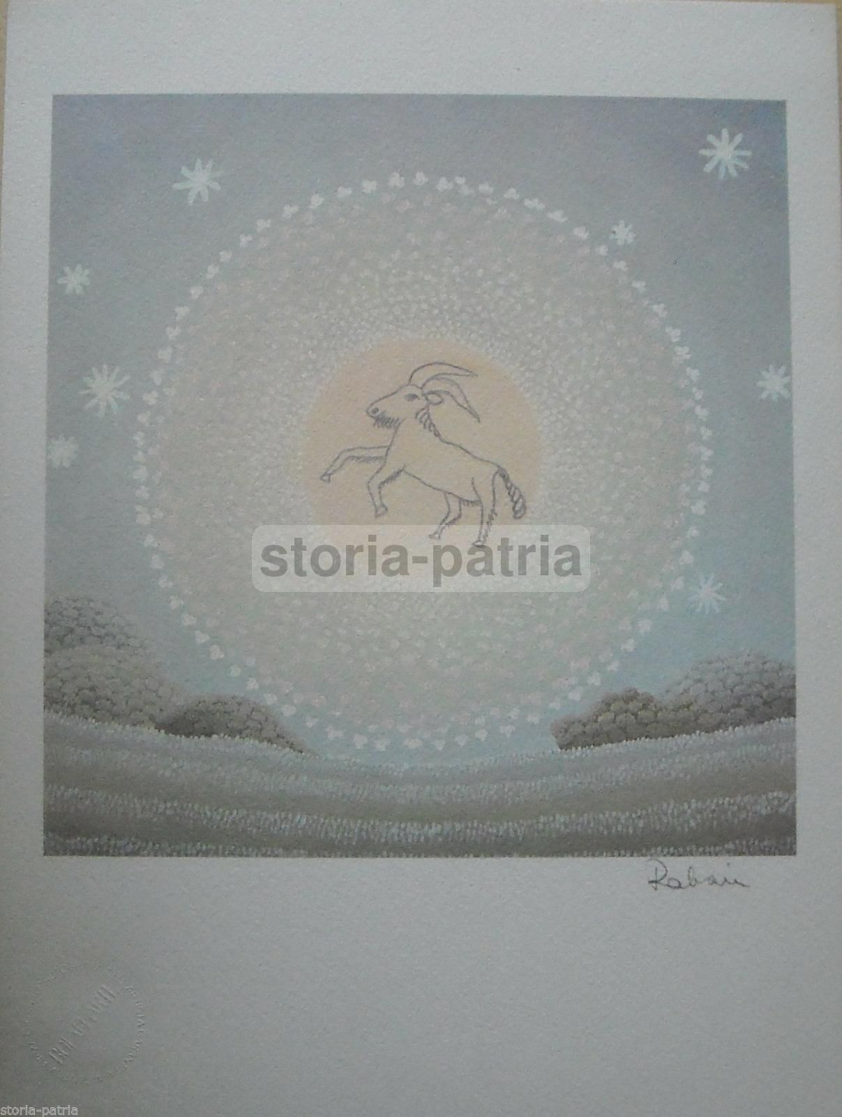Ivan Rabuzin, Il Capricorno. Grafica Bolaffi Arte, Serie Lo Zodiaco. Firmata.