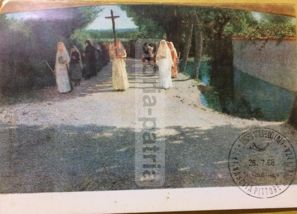 Cartolina Pellizza Da Volpedo "La Processione" FDC 1968 Centenario