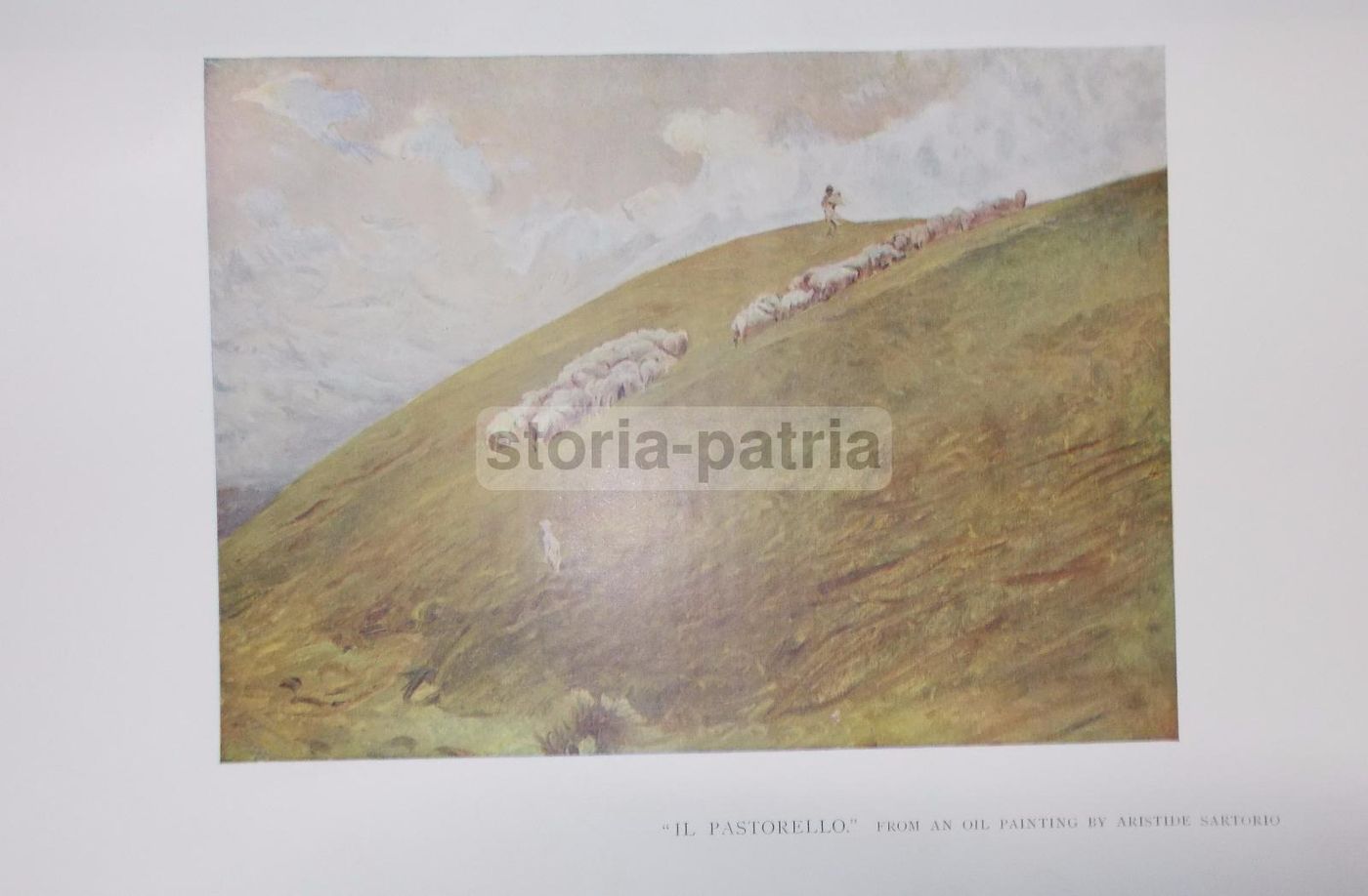 Sartorio, Il Pastorello. Stampa Antica, Scena Pastorale, Anni '30