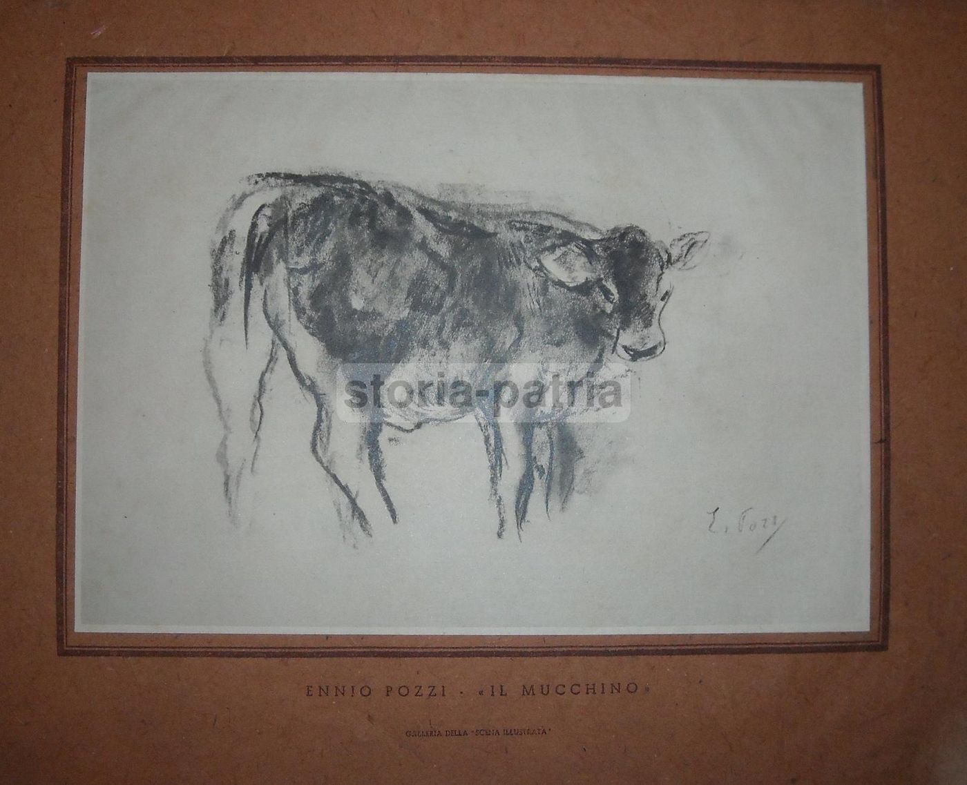 Ennio Pozzi, Il Mucchino. Stampa Originale Anni '40, Scena Illustrata