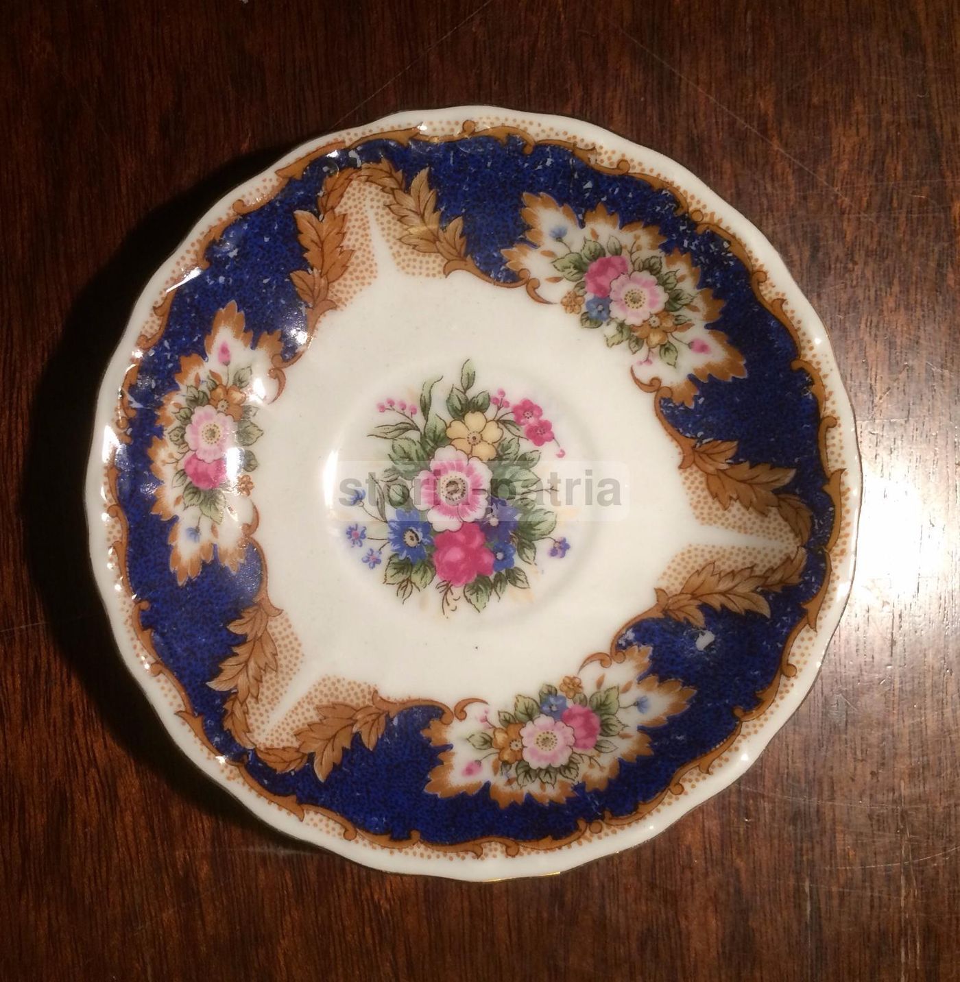 Piattino Porcellana Royal Con Decorazione Floreale
