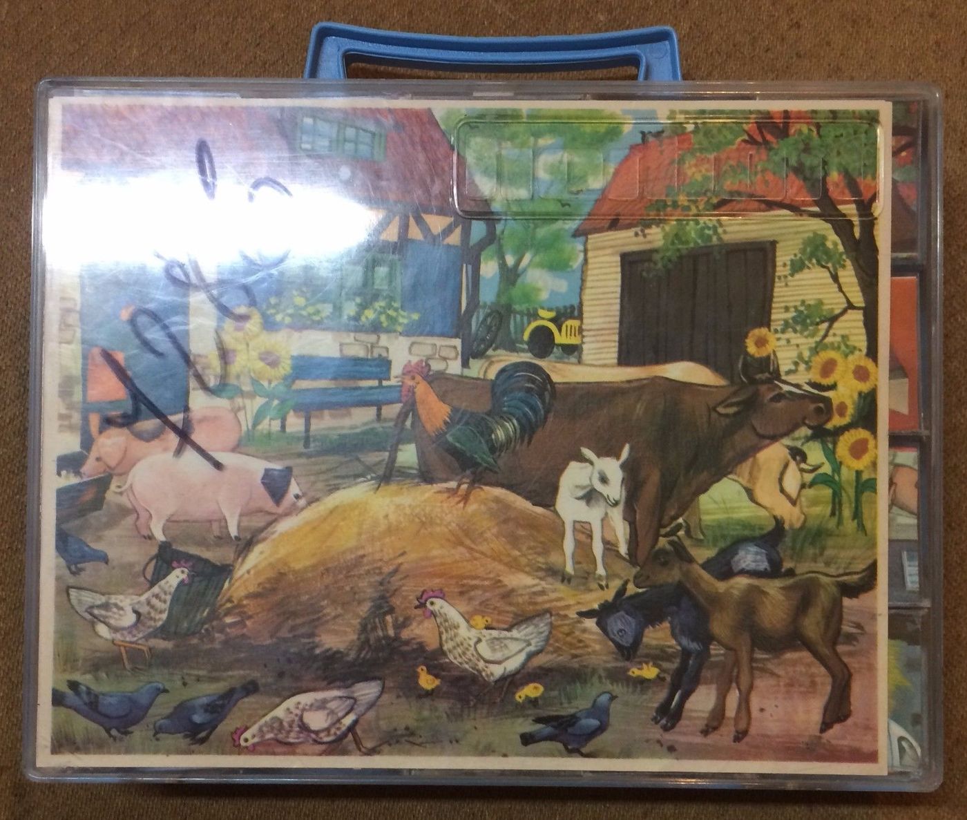 Gioco Didattico A Cubi Pinocchio Herbort, Valigetta Vintage Anni '70