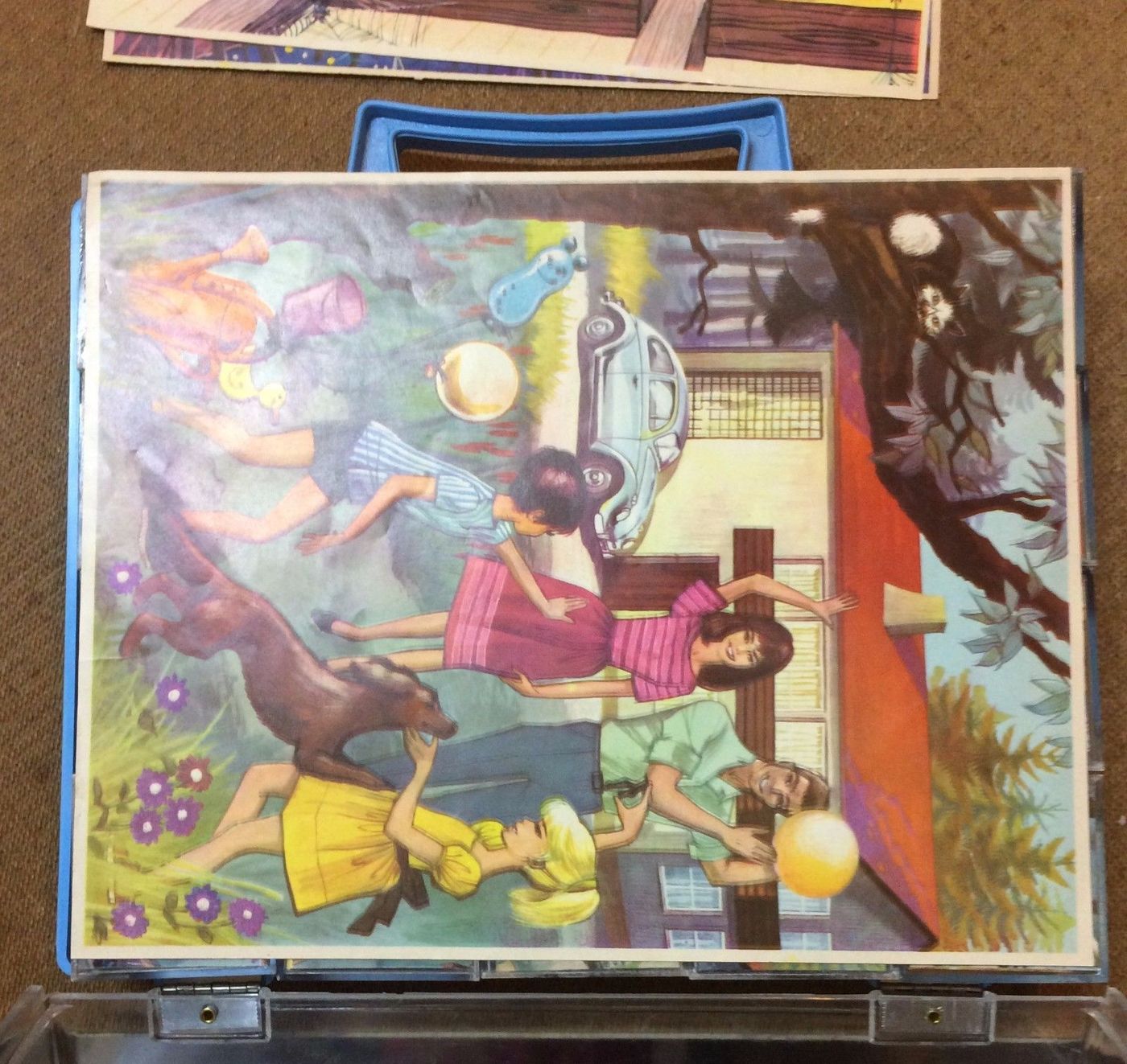 Gioco Didattico A Cubi Pinocchio Herbort, Valigetta Vintage Anni '70