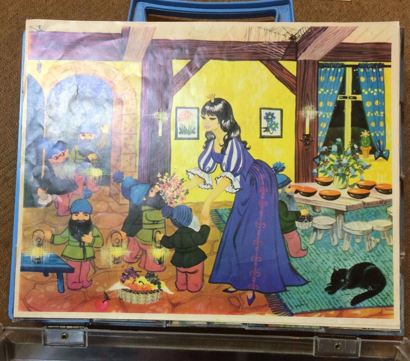 Gioco Didattico A Cubi Pinocchio Herbort, Valigetta Vintage Anni '70