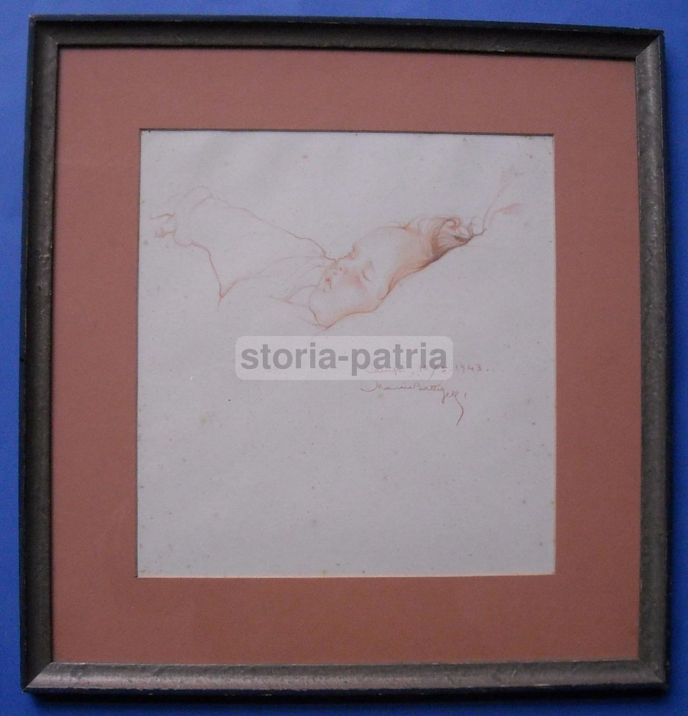 Disegno Originale Di Marina Battigelli: Ritratto Di Bimbo, 1943