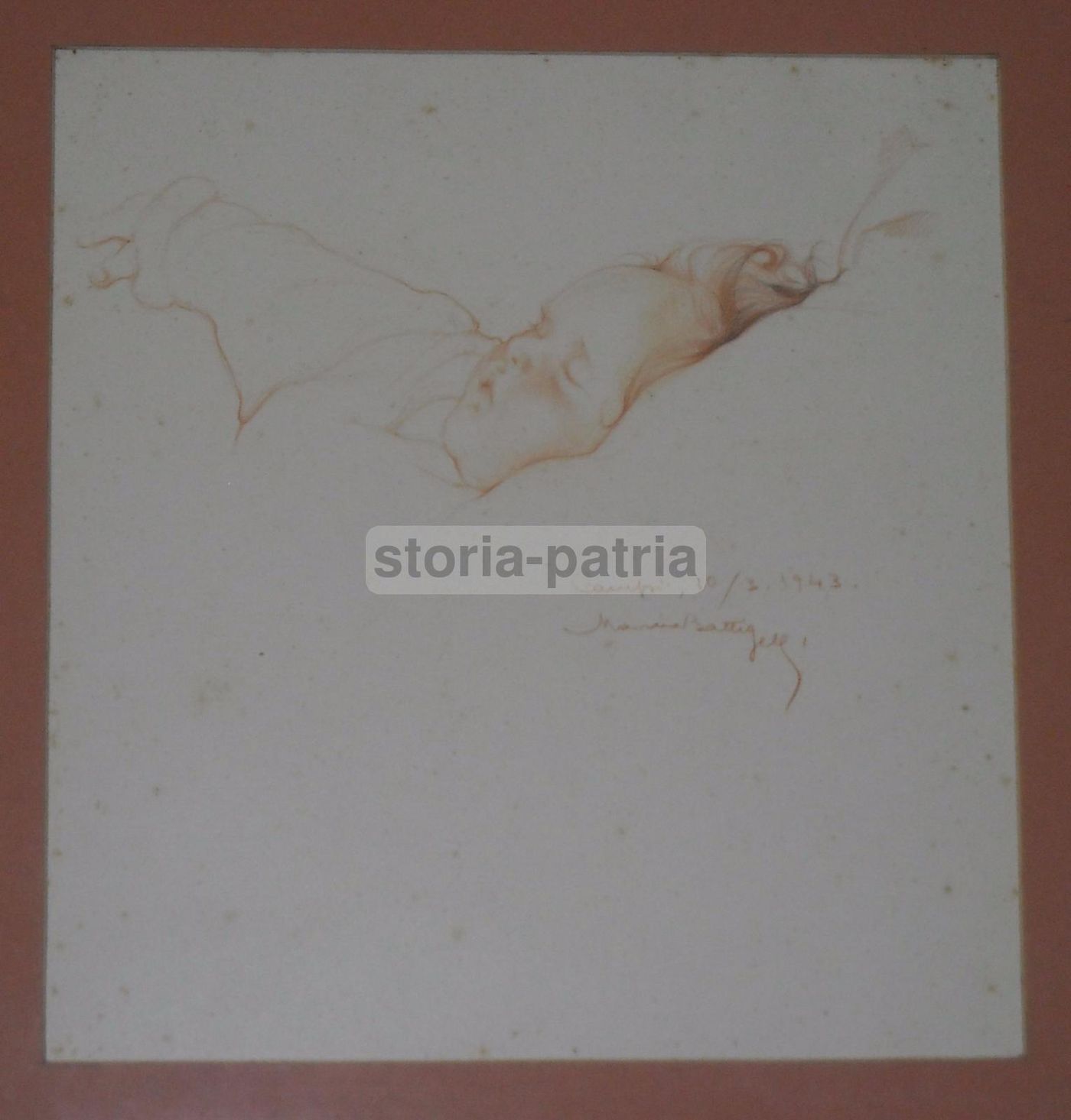 Disegno Originale Di Marina Battigelli: Ritratto Di Bimbo, 1943