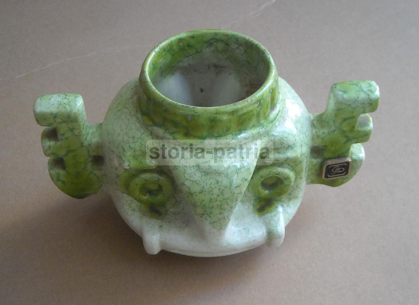 Vaso Antropomorfo In Ceramica Smaltata