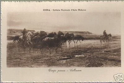Postcard, Enrico Coleman: Roman Countryside, Rainy Weather (Early 1900s)