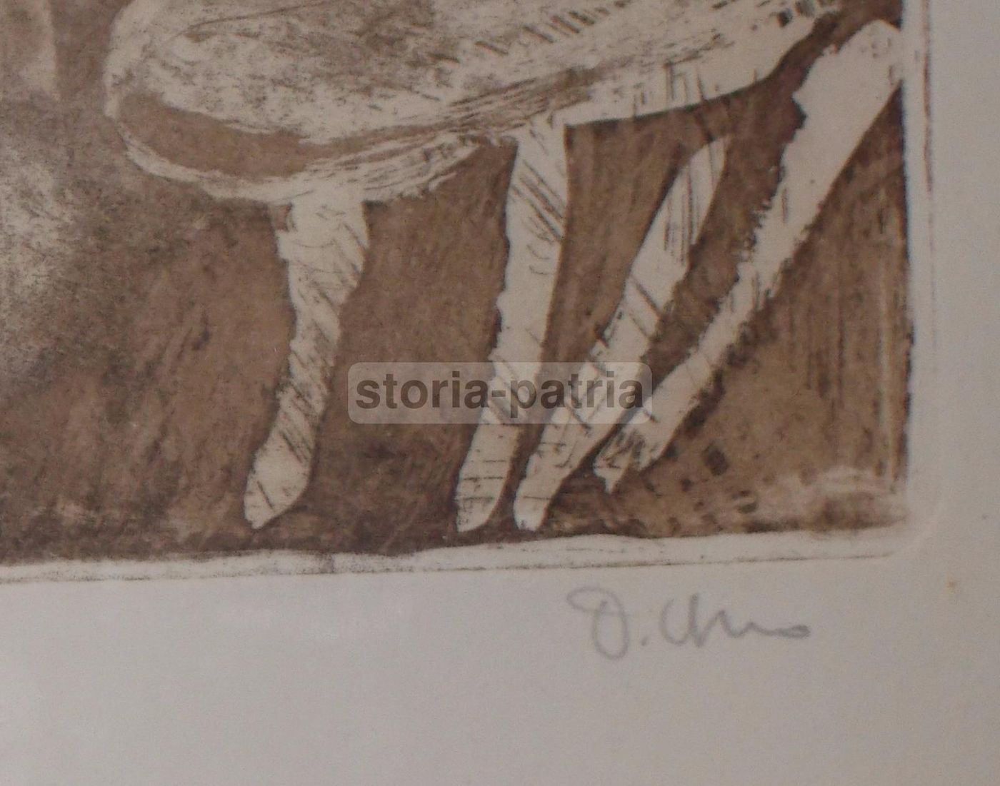 Incisione Originale Urso, Maternità, Puglia Salento, Anni '80