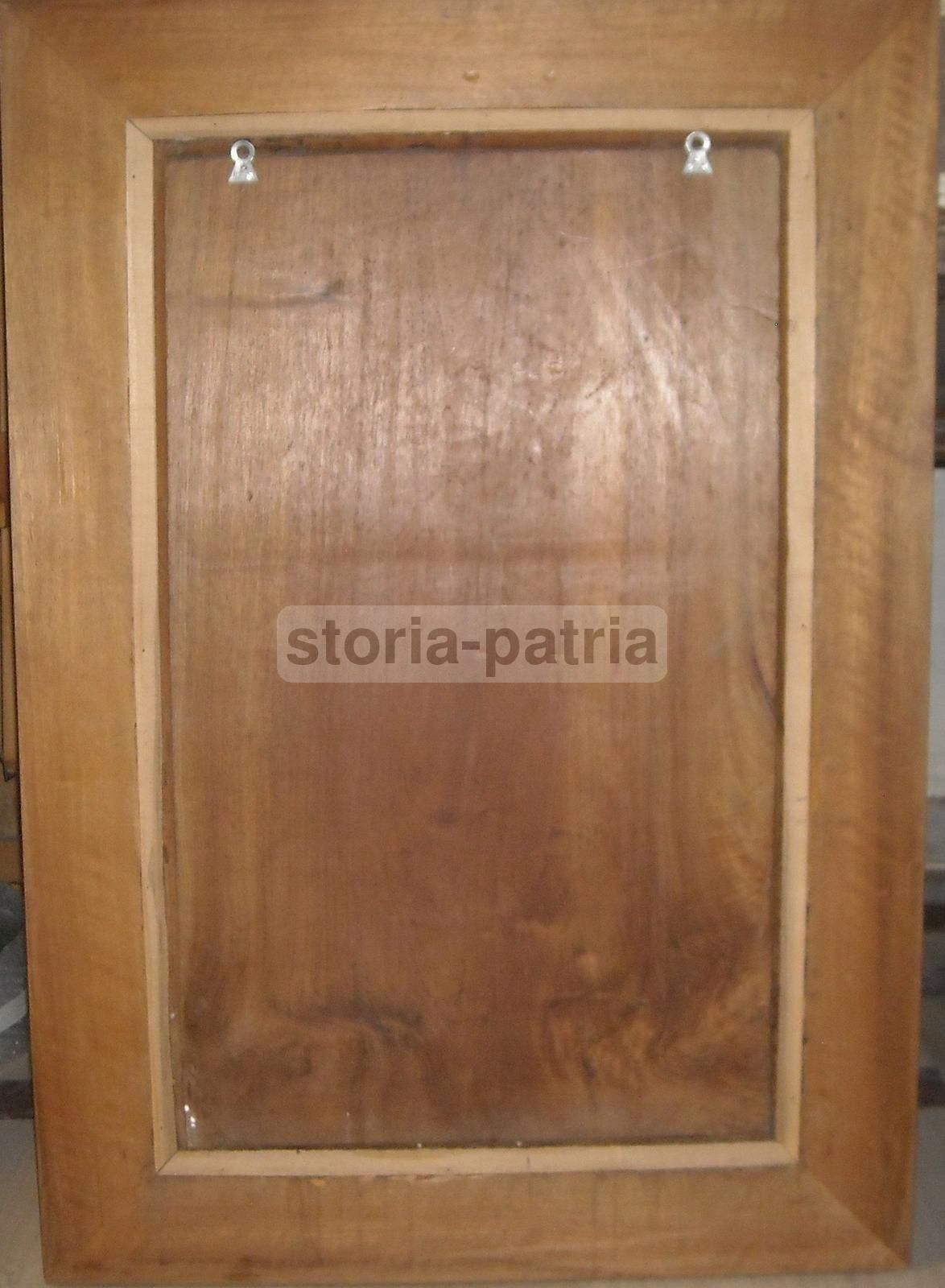Pannello Intagliato In Legno Di Noce: Scena Galante