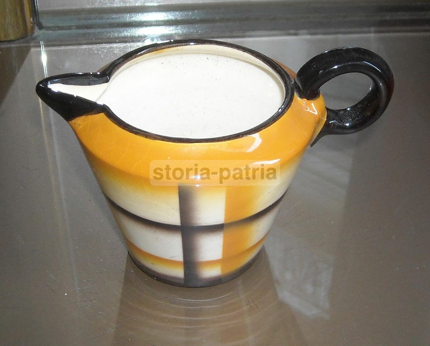 Servizio Da Caffè Art Déco In Ceramica Policroma, Anni '30 '50