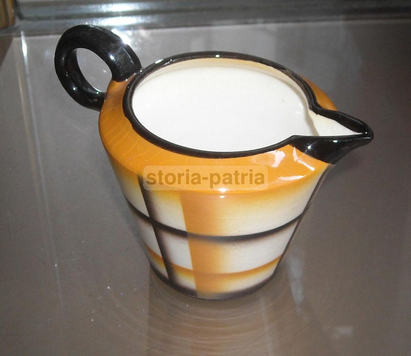 Servizio Da Caffè Art Déco In Ceramica Policroma, Anni '30 '50