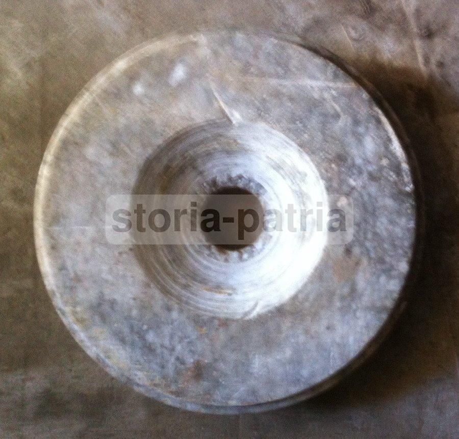 Base Marmorea Circolare d'Epoca Anni '900 Per Lampade E Mobili