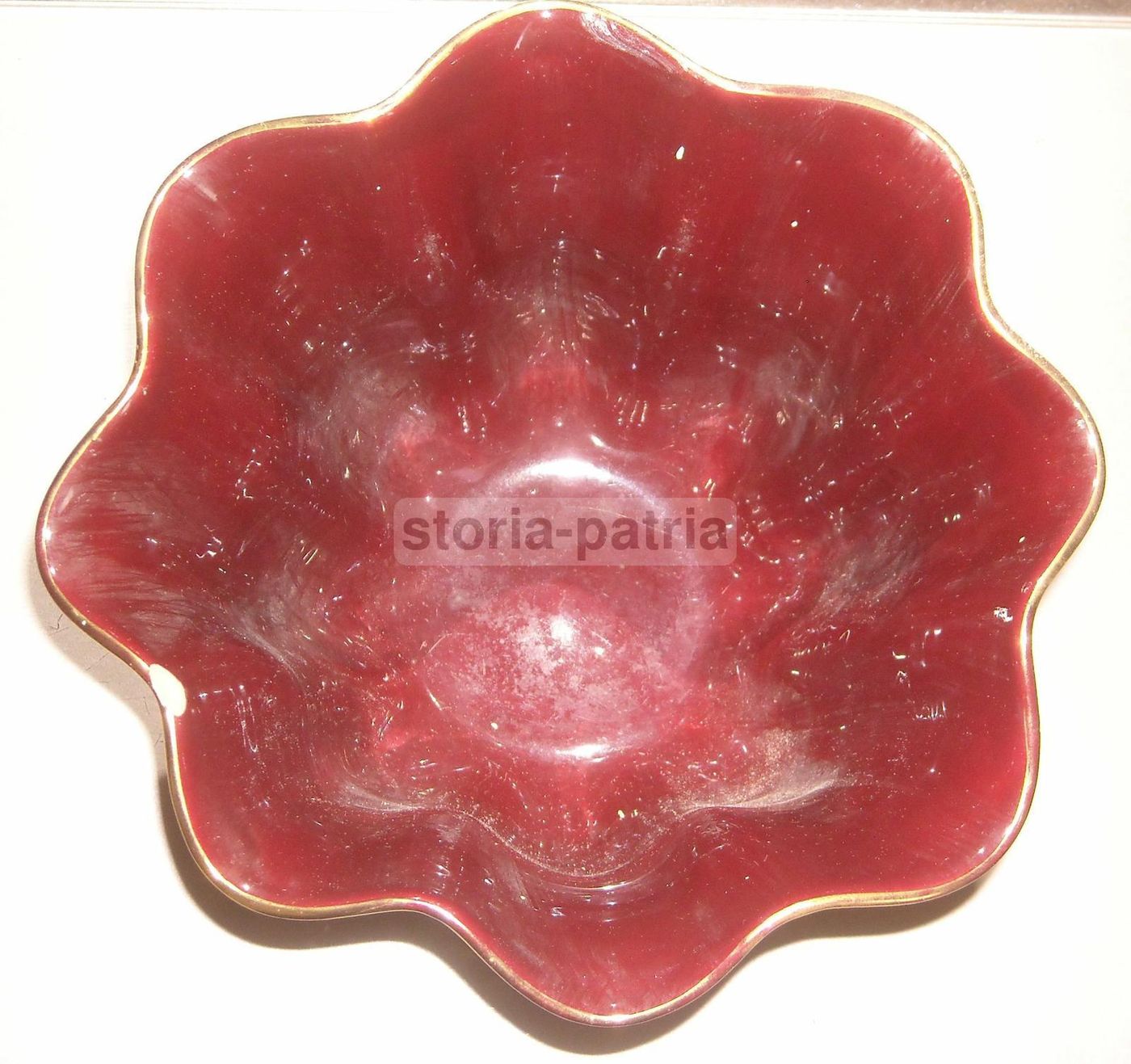 Vaso Cachepot Ceramica Italiana Anni '50 Con Profilature Dorate