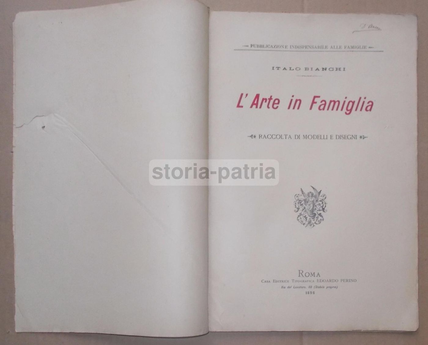 L'Arte In Famiglia: Italo Bianchi 1896 Modelli Ricamo E Monogrammi