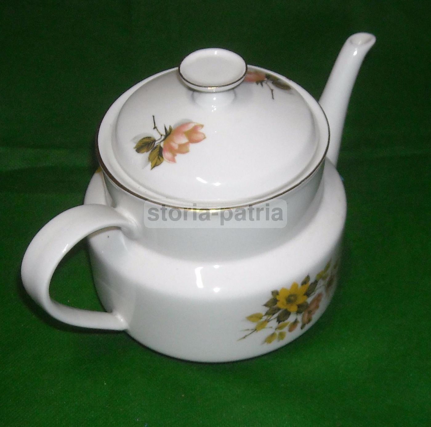 Teiera Porcellana Karim Decorata Motivi Floreali Policromi Anni 60