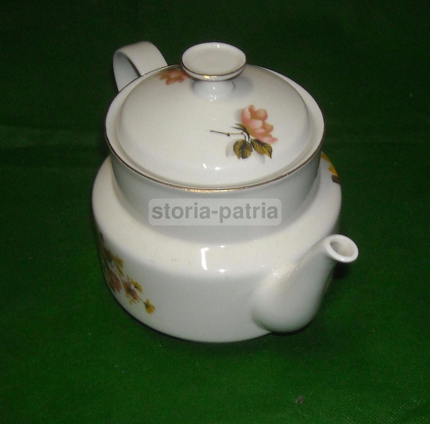 Teiera Porcellana Karim Decorata Motivi Floreali Policromi Anni 60