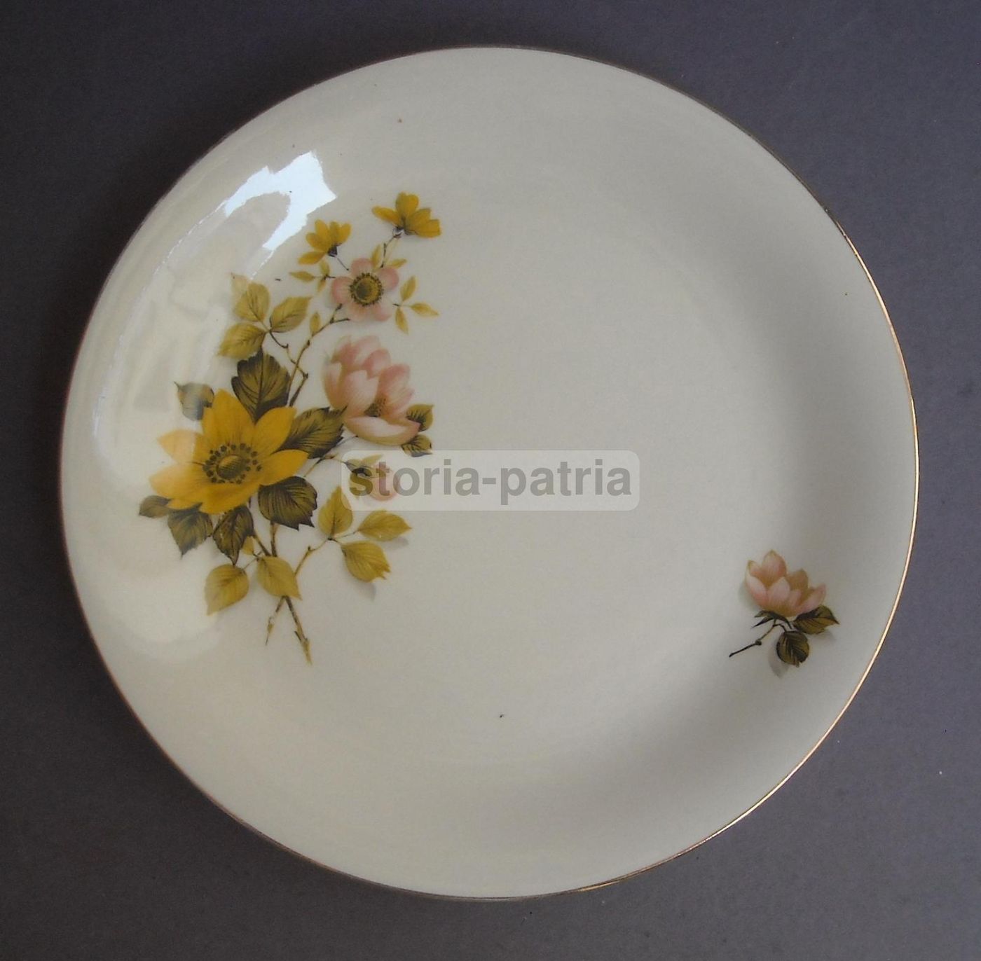 Piatto Fondo Porcellana Karim Decorato A Fiori, Anni '60 '70