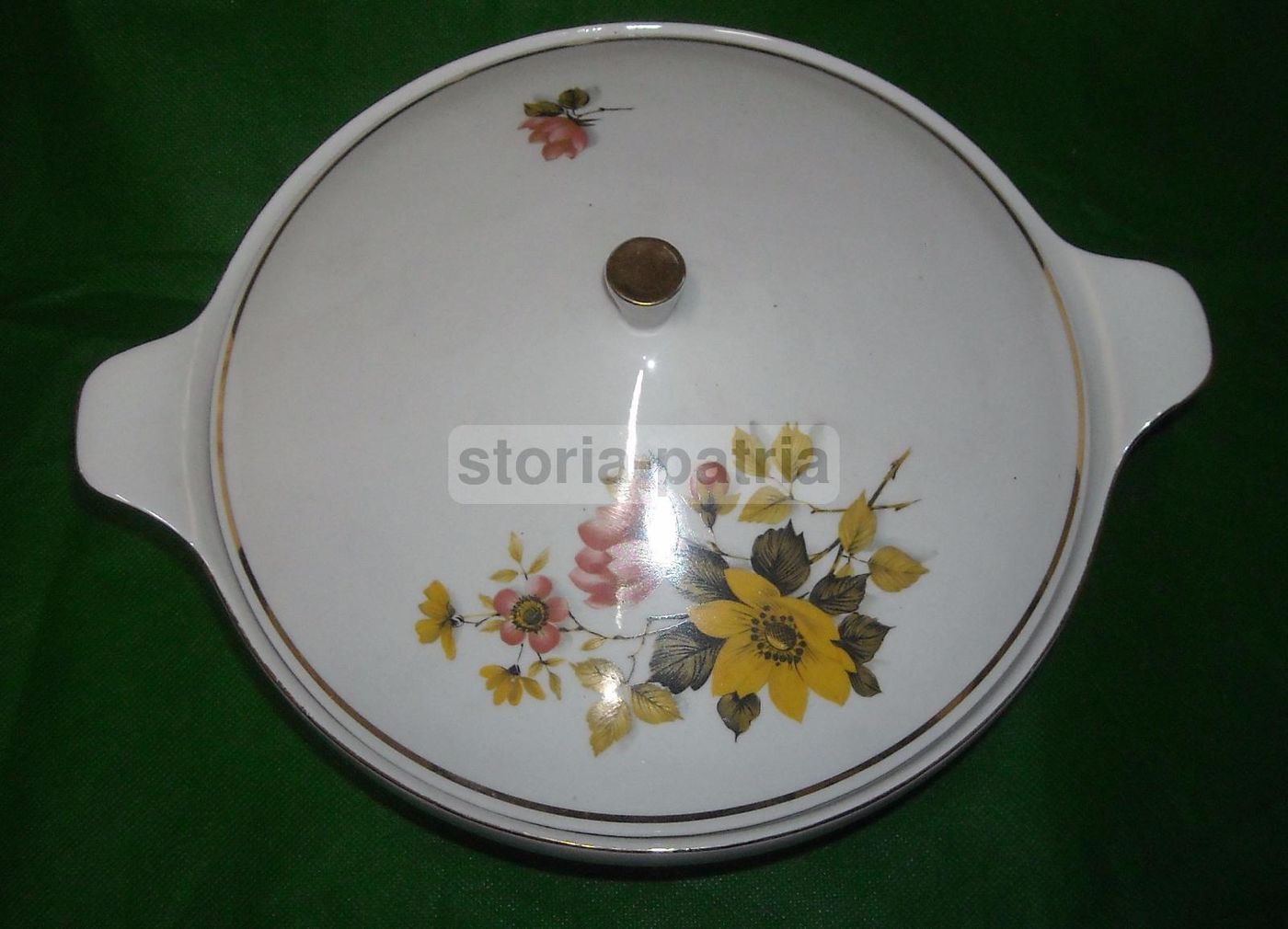 Zuppiera Porcellana Karim Decorata Motivi Floreali Policromi Vintage