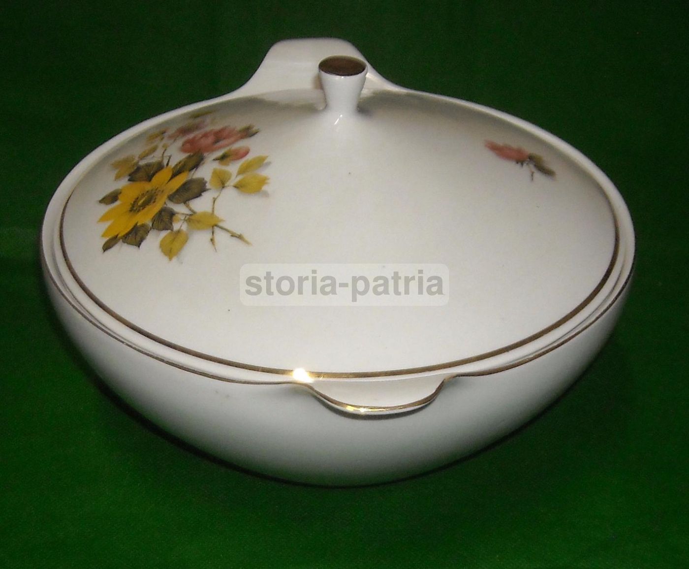 Zuppiera Porcellana Karim Decorata Motivi Floreali Policromi Vintage