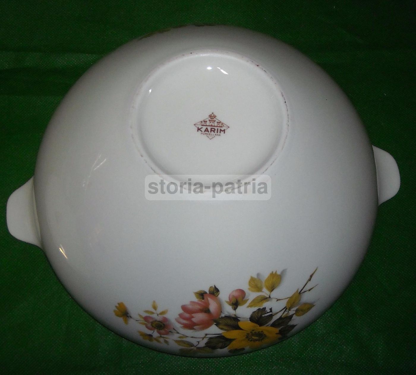 Zuppiera Porcellana Karim Decorata Motivi Floreali Policromi Vintage