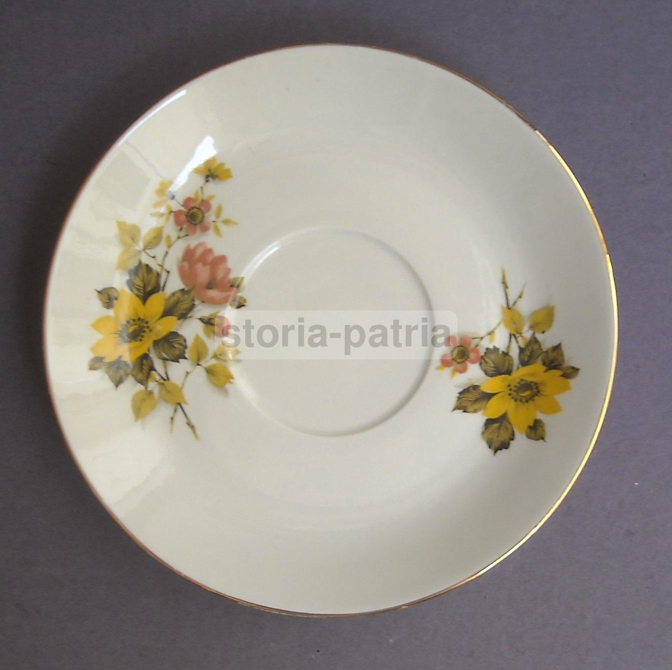 Piattino Porcellana Karim Con Decori Floreali Policromici Anni 60 70