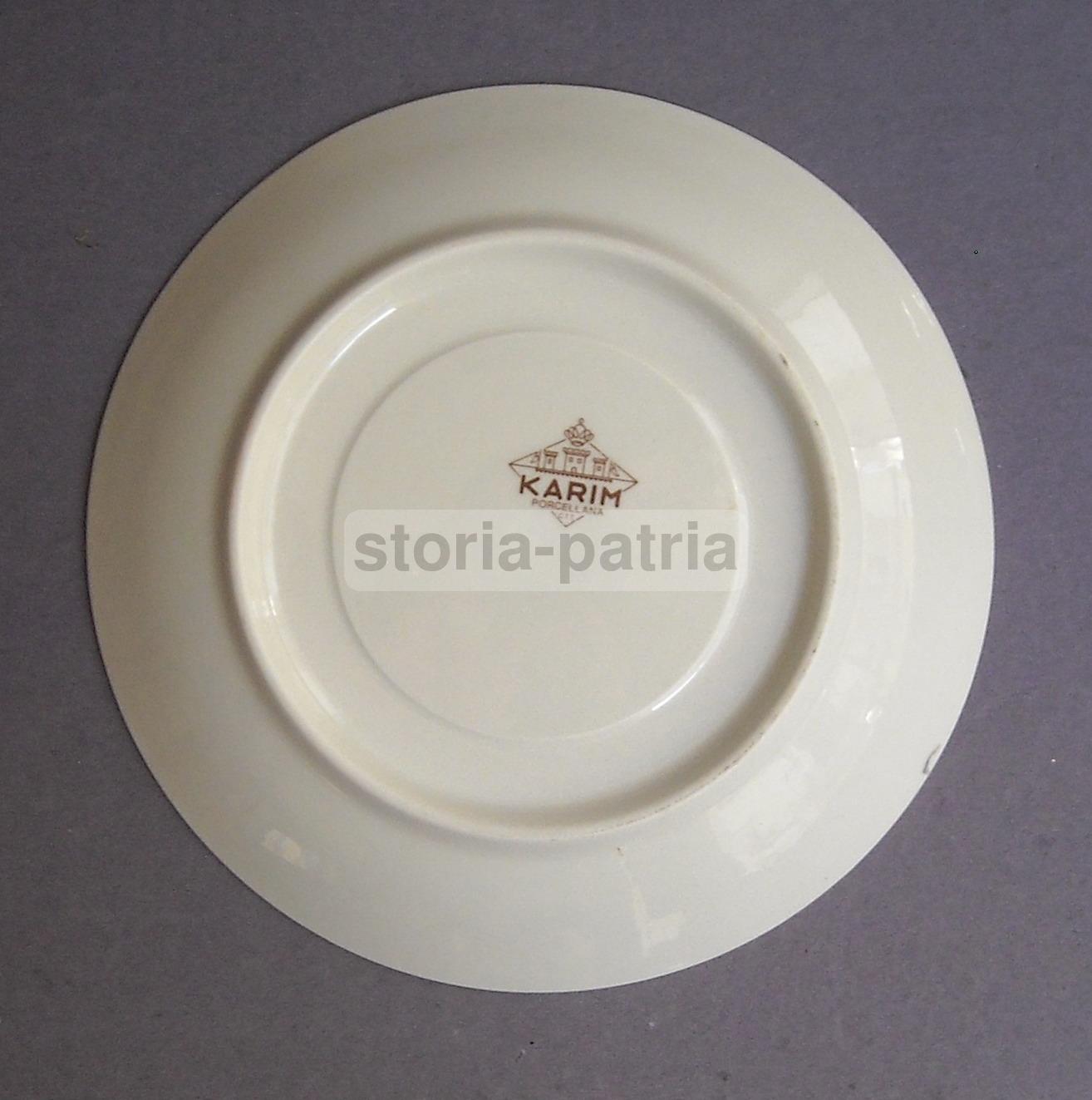 Piattino Porcellana Karim Con Decori Floreali Policromici Anni 60 70