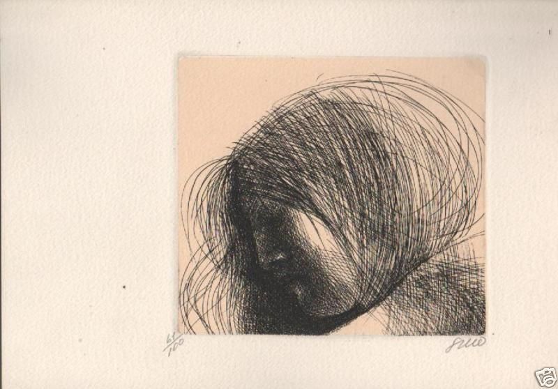 Emilio Greco, Incisione Originale All'Acquaforte, Firmata E Numerata, 1989