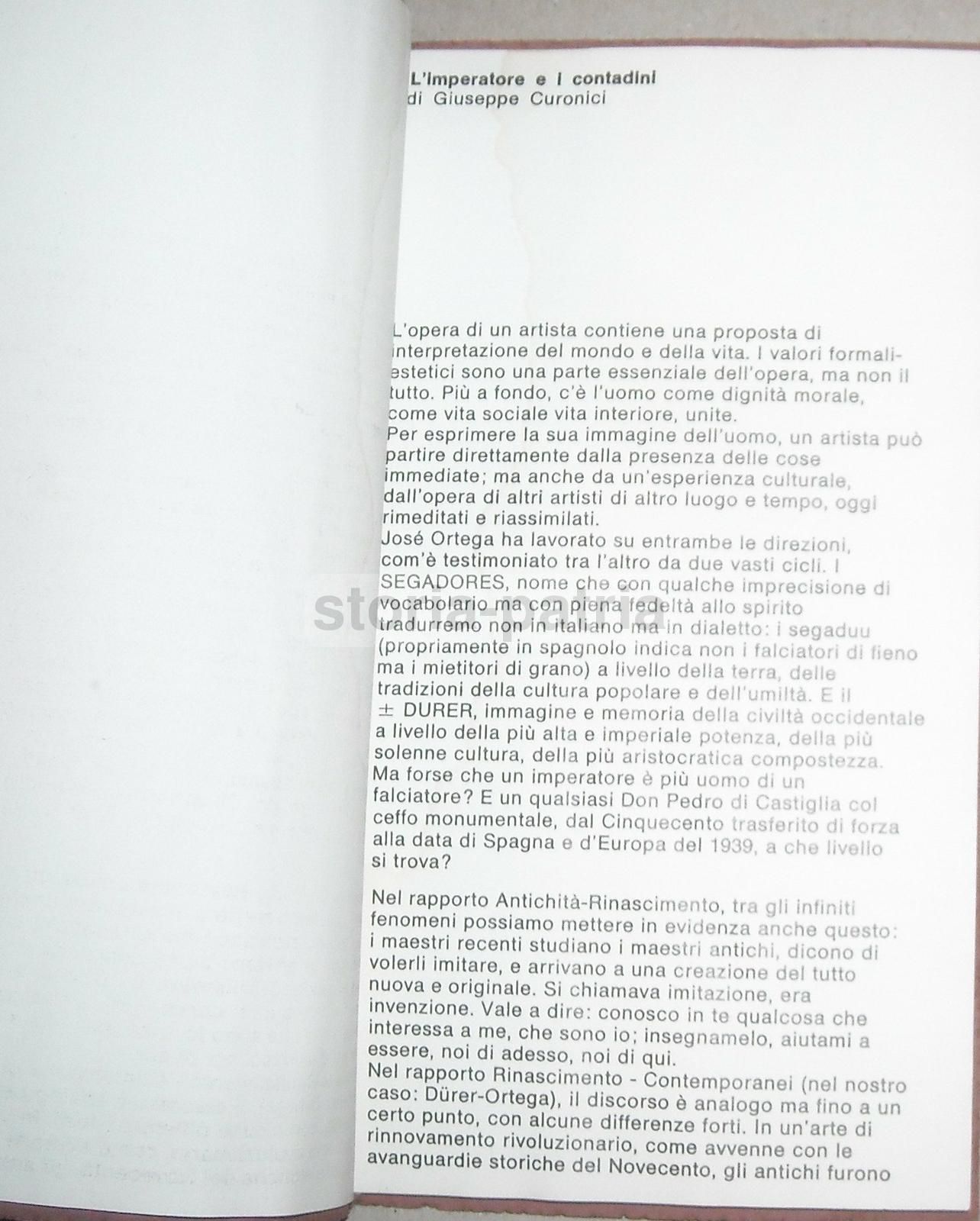 Catalogo José Ortega Opere Grafiche Galleria Blumen Lugano 1975