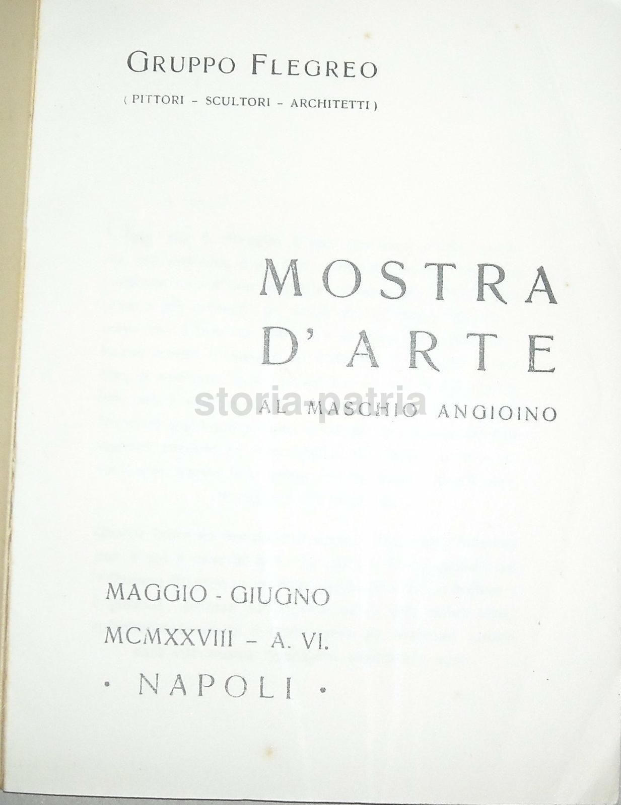 Catalogo Mostra Gruppo Flegreo, Napoli 1928