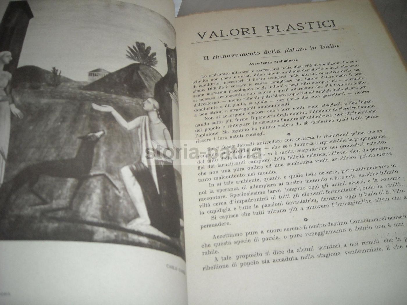 Valori Plastici Rivista d'Arte 1918 1922 Roma Broglio De Chirico