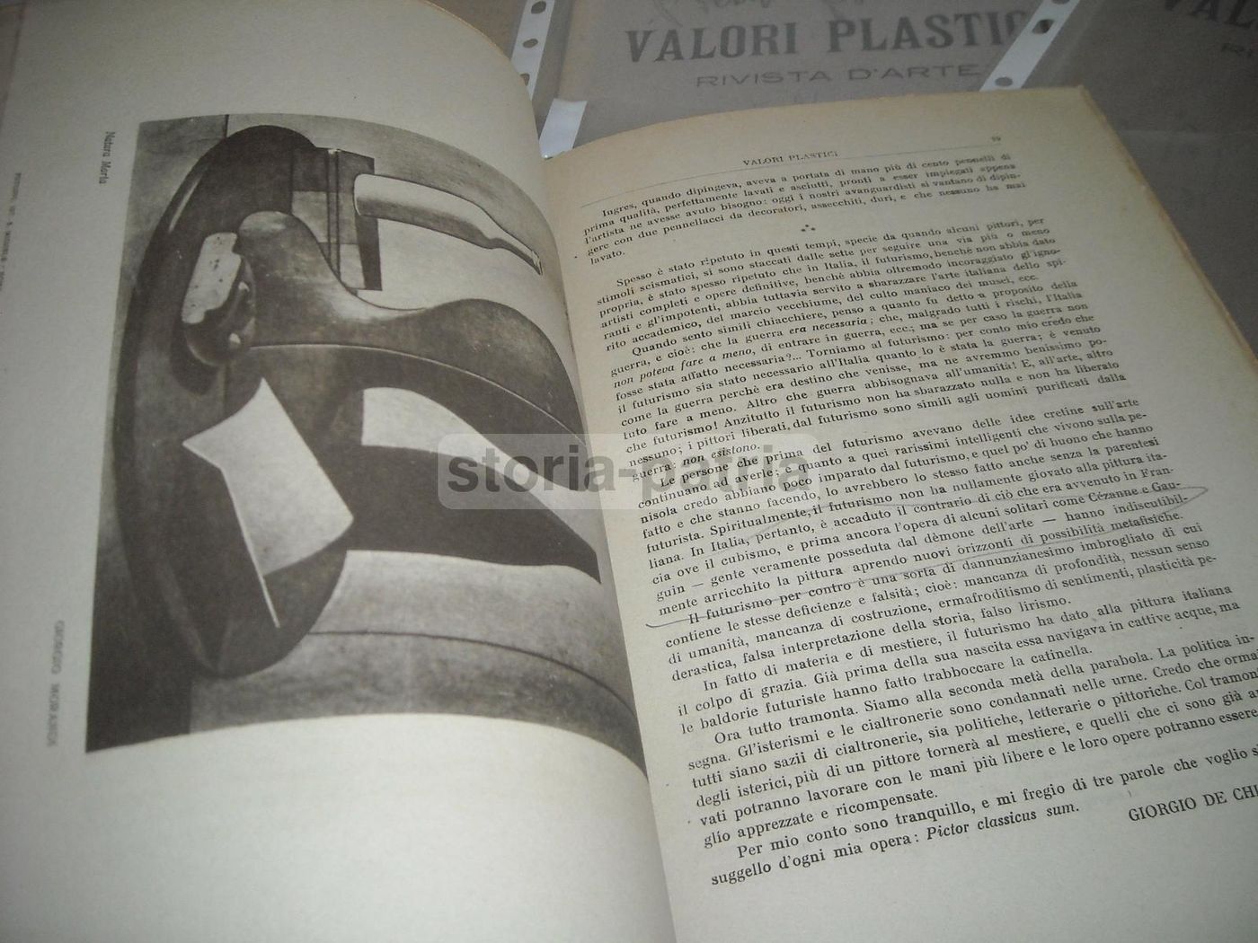 Valori Plastici Rivista d'Arte 1918 1922 Roma Broglio De Chirico