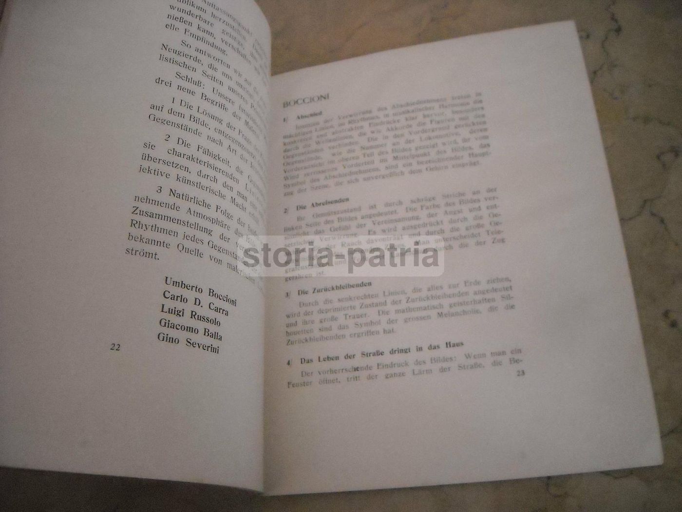 Catalogo Futuristi Berlino 1912 Der Sturm Boccioni Carrà Russolo