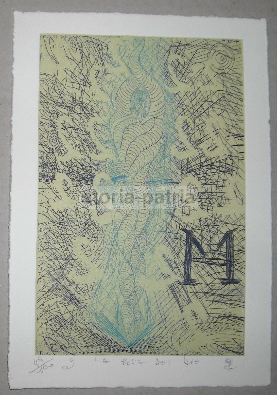 Bruno Ceccobelli, La Rosa Dei Due. Incisione Originale, 1992