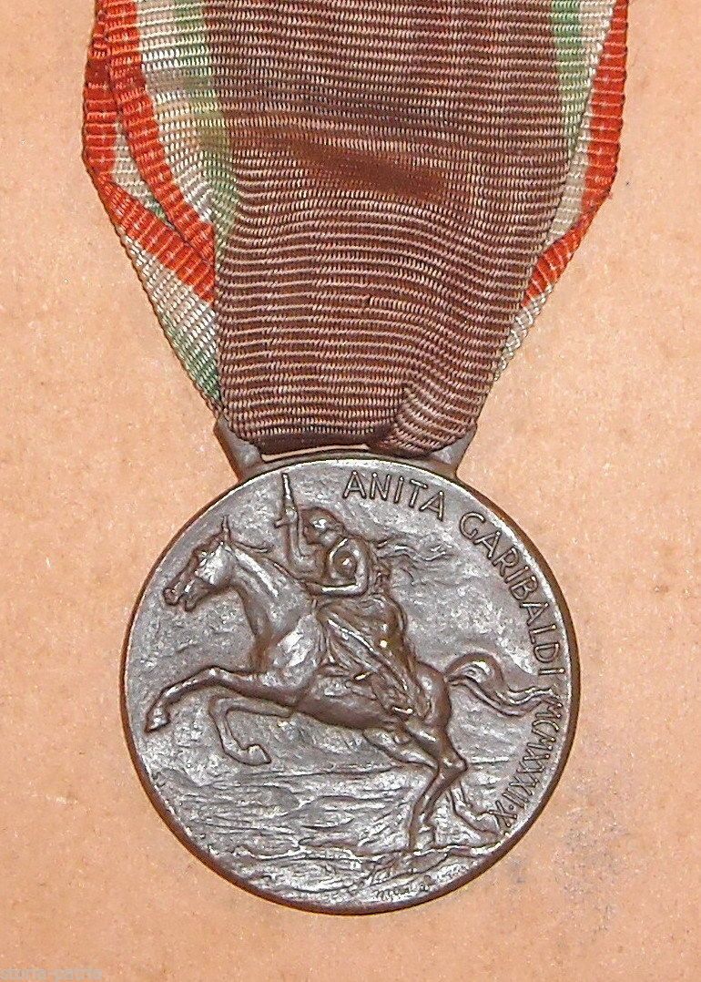 Medaglia Giuseppe E Anita Garibaldi 50° Anniversario Morte 1932 Bronzo