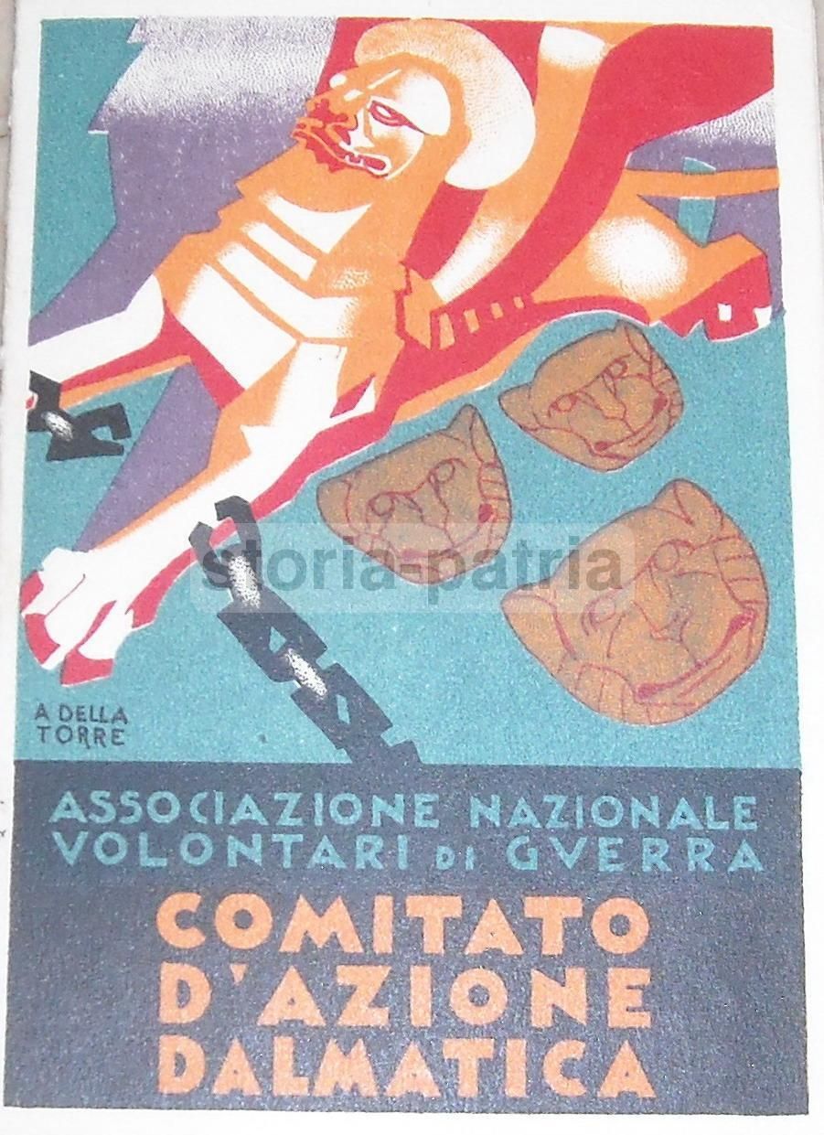 Tessera Comitato Azione Dalmatica, Volontari Di Guerra, Della Torre