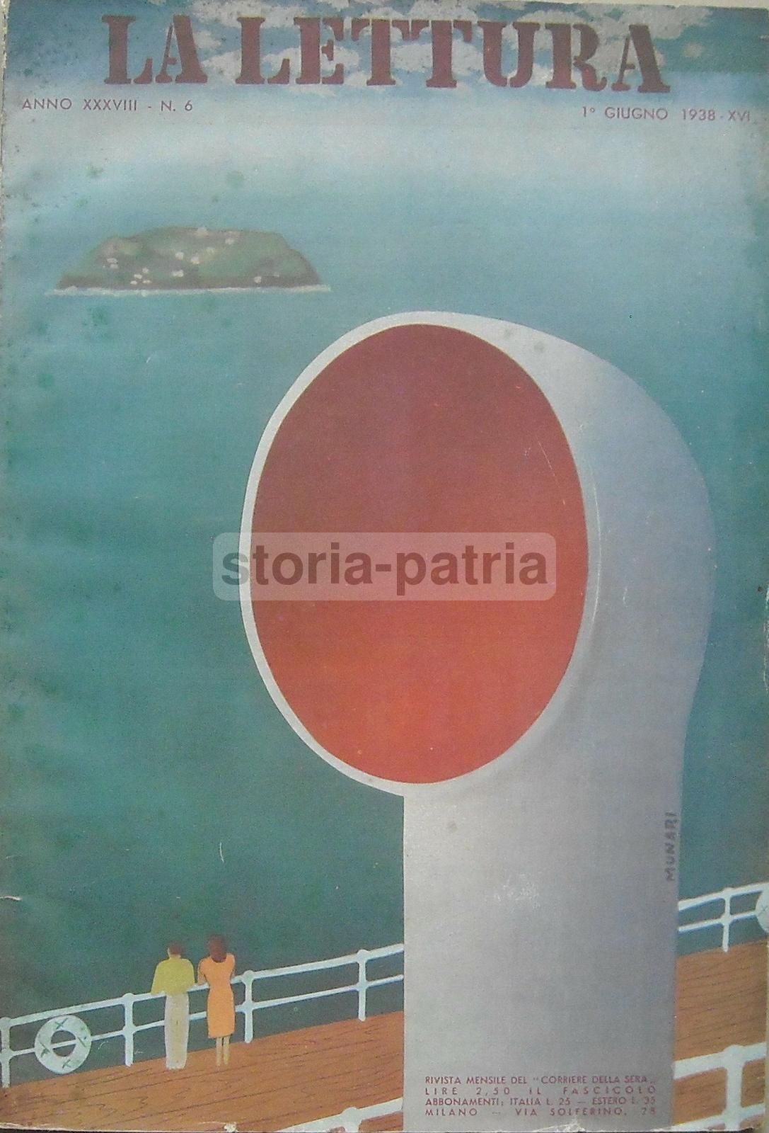 Bruno Munari: Stampa Originale 1938, Copertina Della Rivista La Lettura