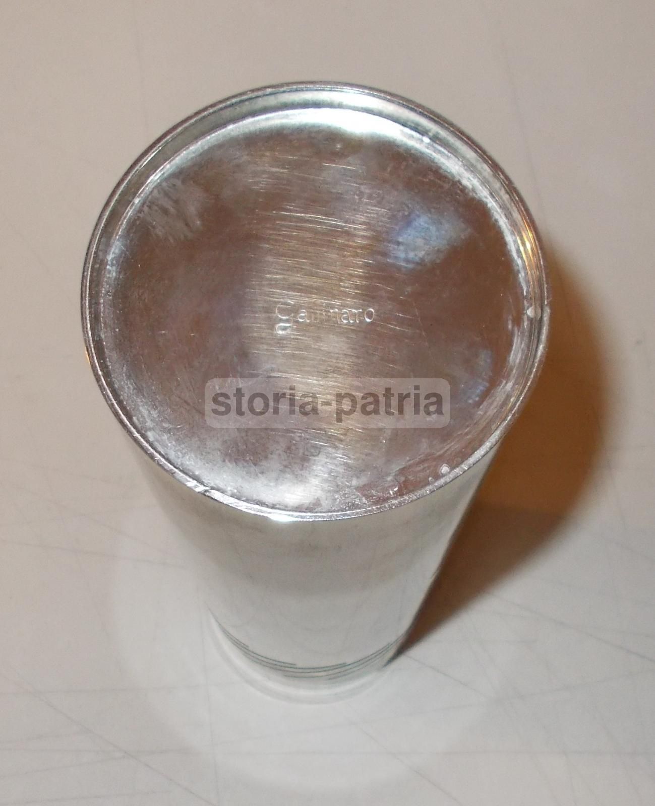 Vaso Cilindrico In Metallo Traforato Gallinaro, Anni '70