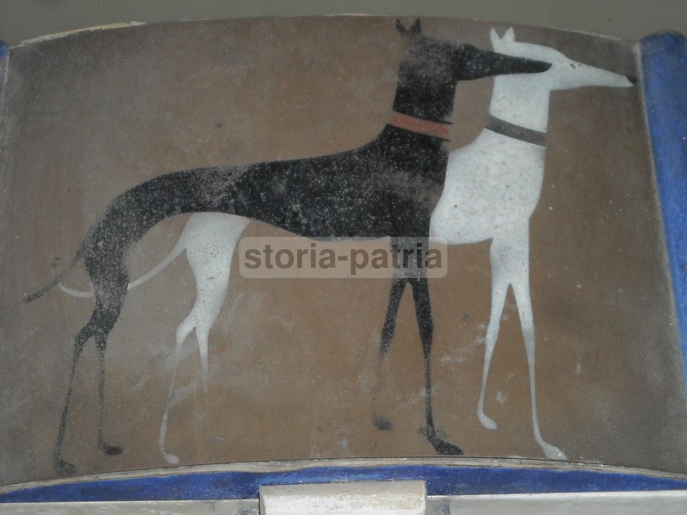 Scatola Portagioie Art Déco Con Cani Levrieri, Anni '20