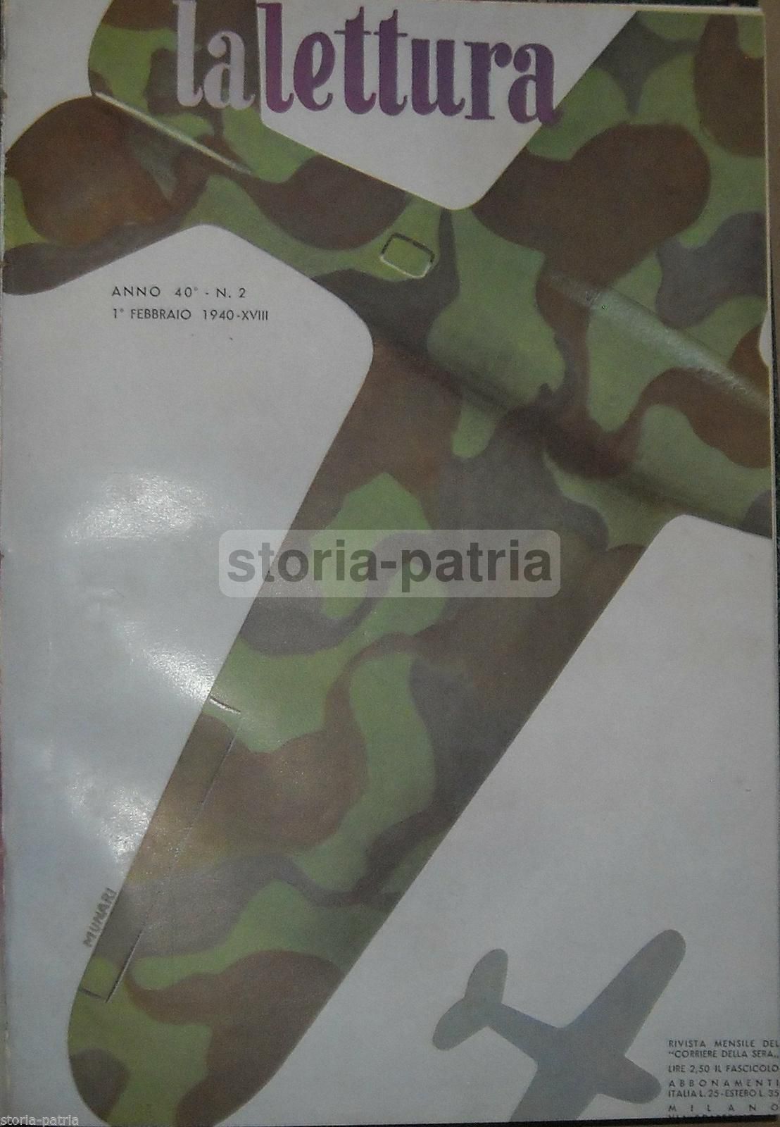 Bruno Munari, Aereo Militare Mimetico, Copertina La Lettura, 1940