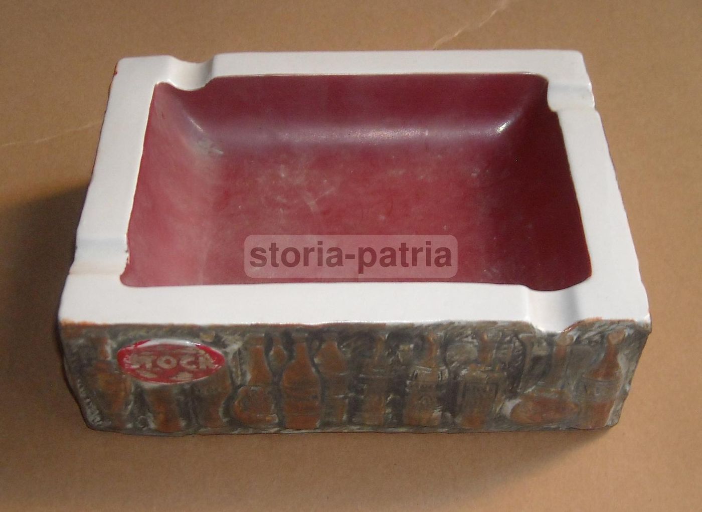 Posacenere Pubblicitario Stock In Ceramica, Anni '50 '70, Brescia