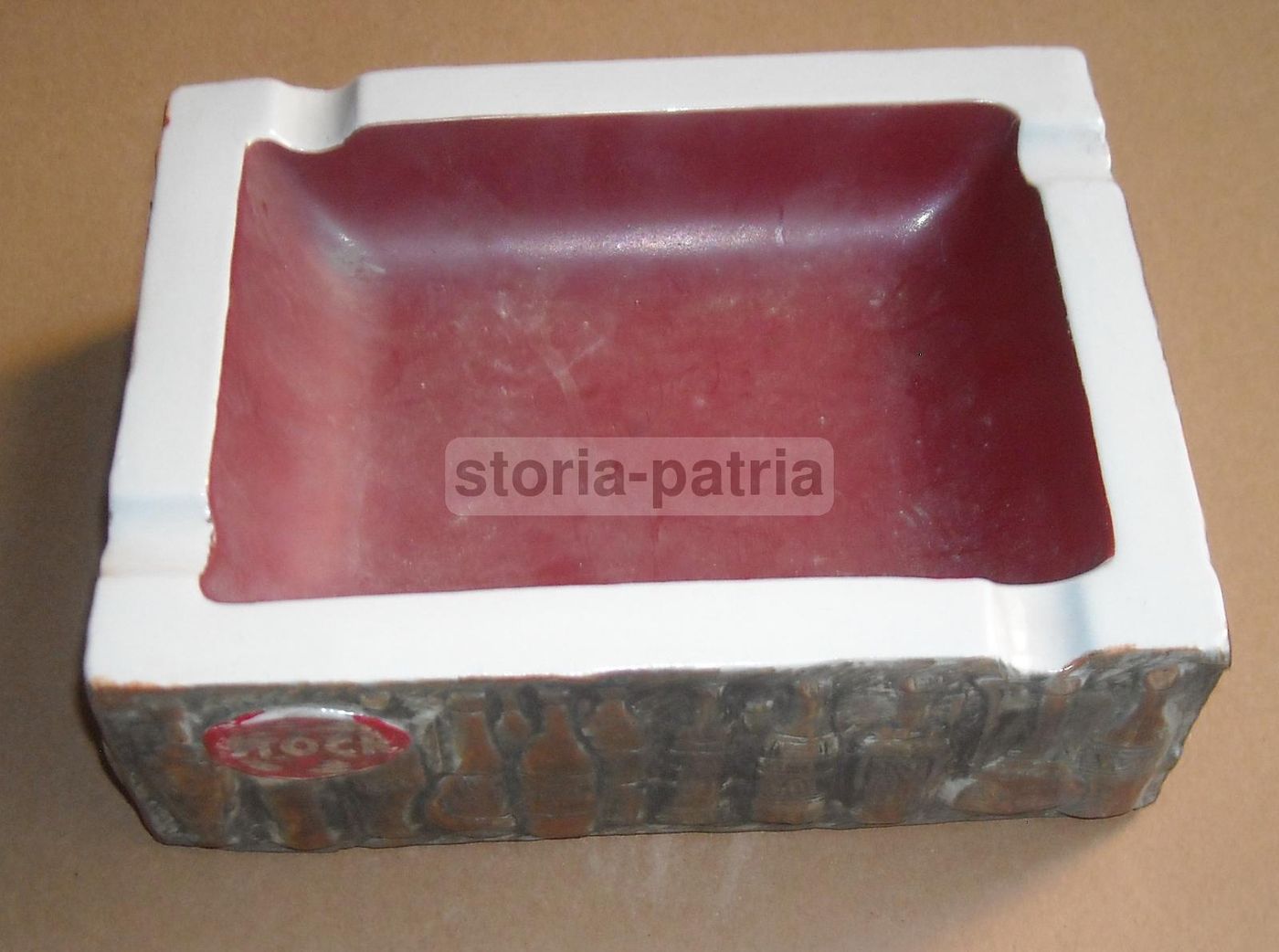 Posacenere Pubblicitario Stock In Ceramica, Anni '50 '70, Brescia