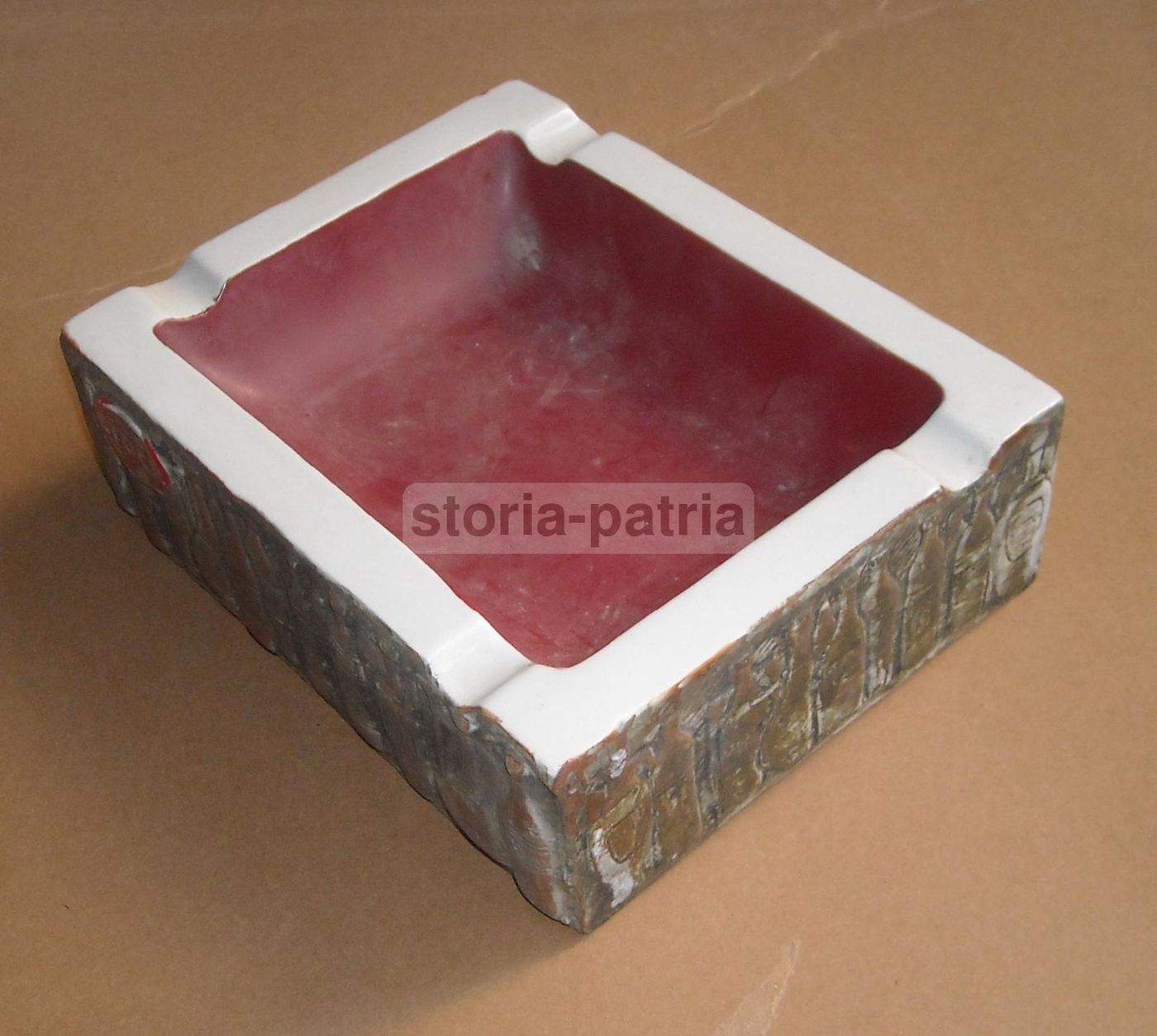 Posacenere Pubblicitario Stock In Ceramica, Anni '50 '70, Brescia