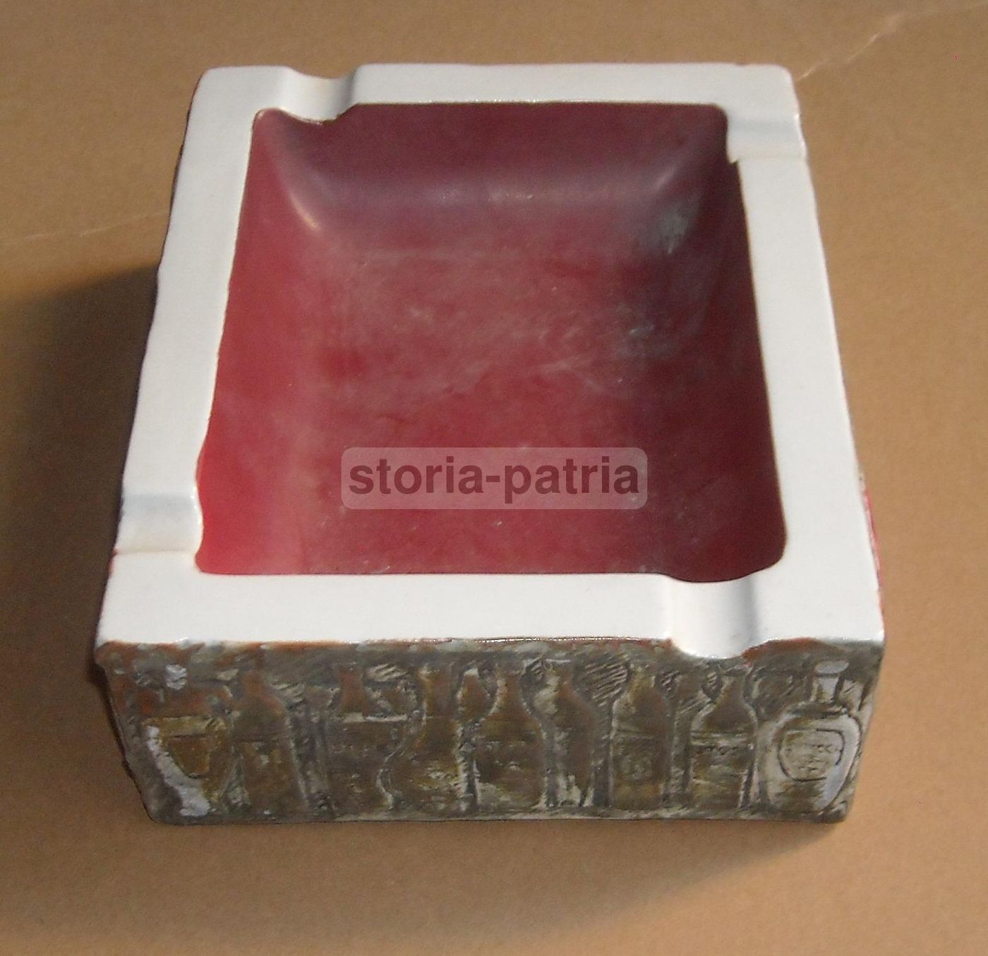 Posacenere Pubblicitario Stock In Ceramica, Anni '50 '70, Brescia